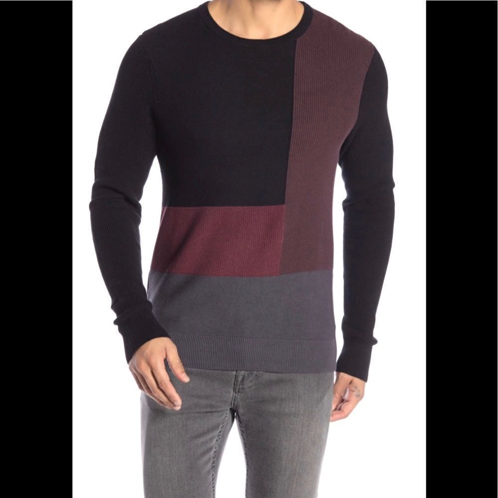 NWOT! 14th & Union colorblock cotton sweater L